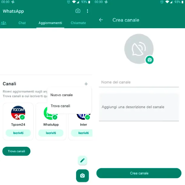 Come creare un canale whatsapp android