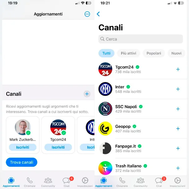 Canali Whatsapp Apple IOS